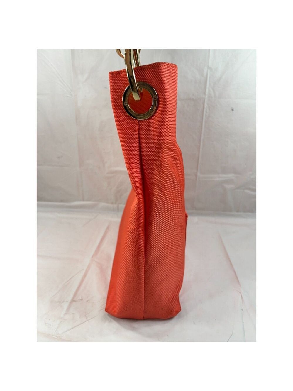 SR Squared Sondra Roberts Large Reversible Tote orange with Wristlet pouch - Picture 13 of 15
